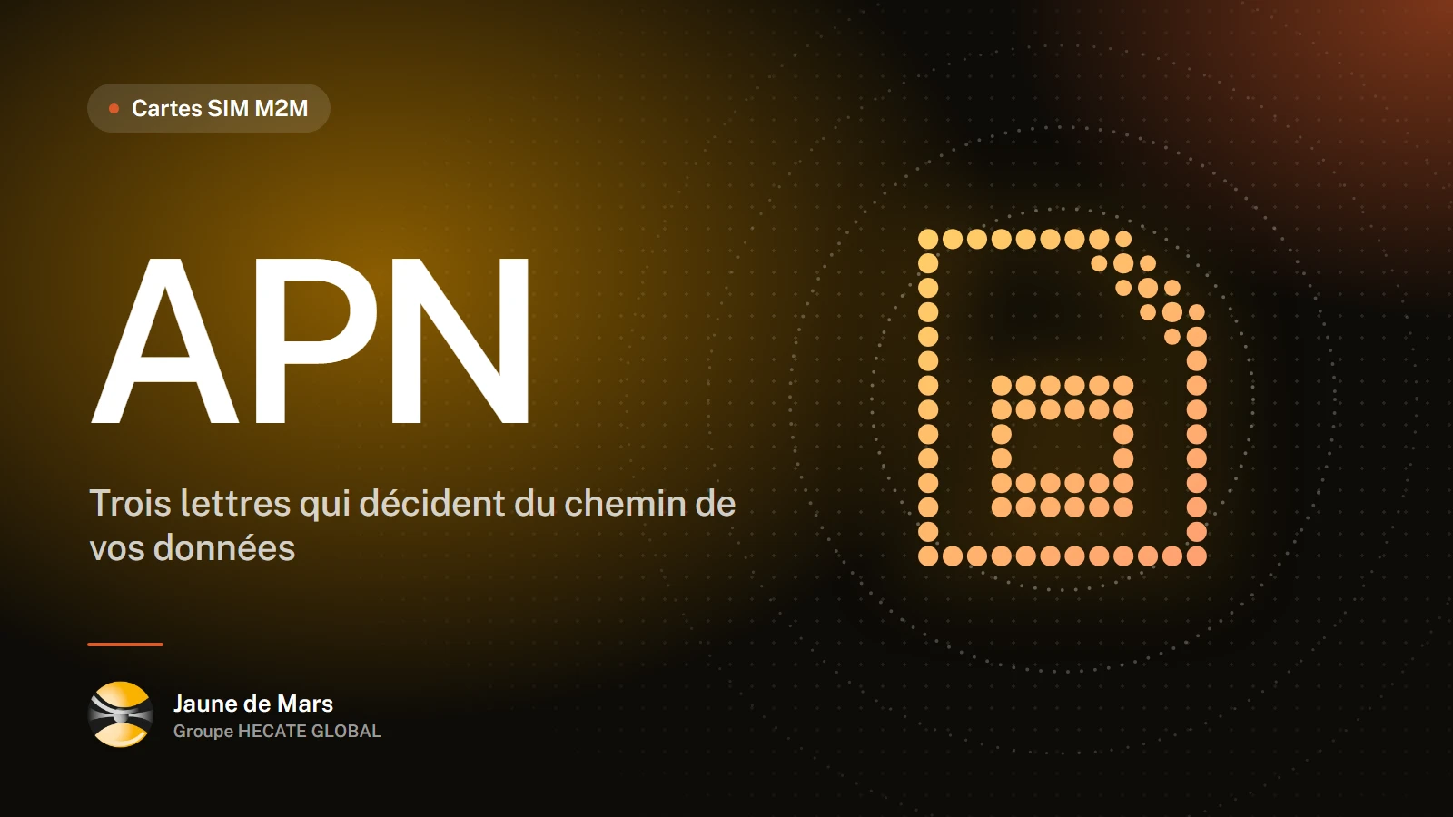 Les trois lettres APN en très grands caractères, devant une carte SIM stylisée.